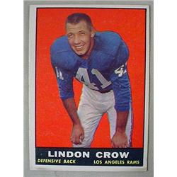 1961 TOPPS LINDON CROW NO. 55 FOOTBALL CARD