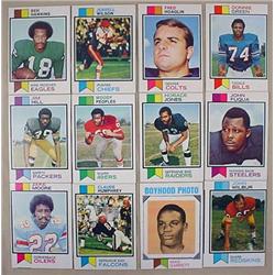 LOT OF 12 1973 TOPPS FOOTBALL CARDS