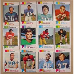 LOT OF 12 1973 TOPPS FOOTBALL CARDS
