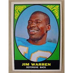 1967 TOPPS JIM WARREN NO. 81 FOOTBALL CARD
