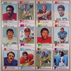 LOT OF 12 1973 TOPPS FOOTBALL CARDS