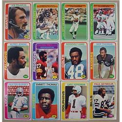 LOT OF 12 1978 TOPPS FOOTBALL CARDS