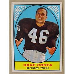 1967 TOPPS DAVE COSTA NO. 33 FOOTBALL CARD