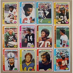 LOT OF 12 1978 TOPPS FOOTBALL CARDS
