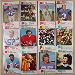 LOT OF 12 1973 TOPPS FOOTBALL CARDS