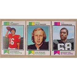 LOT OF 3 1973 TOPPS FOOTBALL CARDS - L.C. Greenwoo