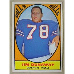 1967 TOPPS JIM DUNAWAY NO. 21 FOOTBALL CARD