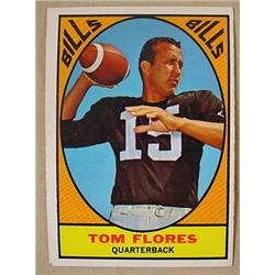1967 TOPPS TOM FLORES NO. 16 FOOTBALL CARD