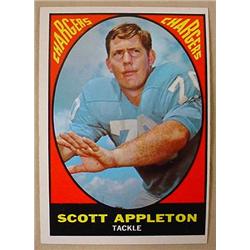 1967 TOPPS SCOTT APPLETON NO. 118 FOOTBALL CARD