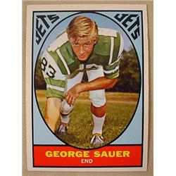 1967 TOPPS GEORGE SAUER NO. 101 FOOTBALL CARD