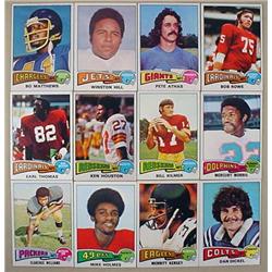 LOT OF 12 1975 TOPPS FOOTBALL CARDS