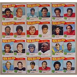 LOT OF 12 1975 TOPPS FOOTBALL CARDS
