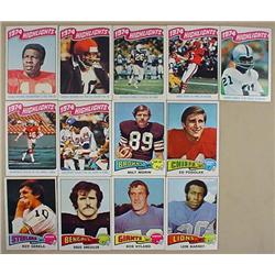 LOT OF 13 1975 TOPPS FOOTBALL CARDS