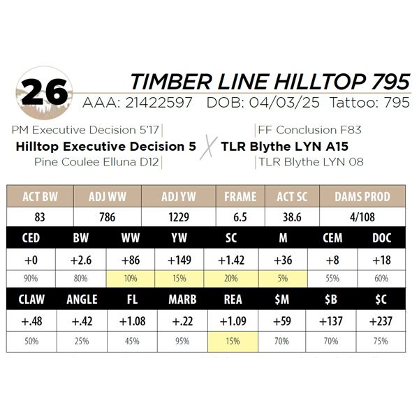 TIMBER LINE HILLTOP 795