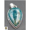 Image 1 : #223-NATURAL BLUE APATITE PENDANT