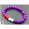 Image 1 : #184-NATURAL AQUARMARINE,SUGILITE, CORAL  BRACELET