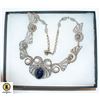 OTTOMAN STERLING SILVER PEARL & SAPPHIRE