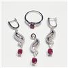 Image 1 : S241-225 SILVER RUBY SET