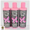 Image 1 : 3 BOTTLES 250mL PINK CRAZY COLOR VIBRANT COLOR