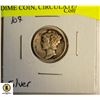 Image 1 : 1942 SILVER USA MERCURY ONE DIME COIN, CIRCULATED