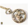 BRONZE TONED WOLF POCKET WATCH NEW OLD