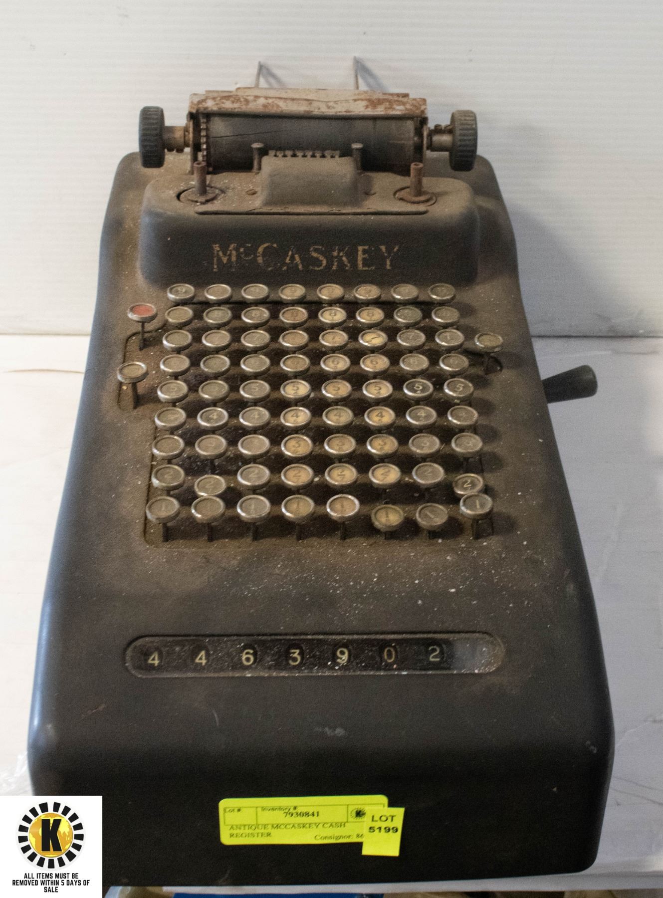 ANTIQUE MCCASKEY ADDING MACHINE