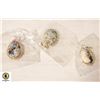 Image 1 : 3 DENDRITIC OPAL 925 SILVER PLATED