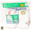 Image 1 : ANKLE WHITE SOCKS,SIZE 12-16,6-PACK,FRUIT OF THE