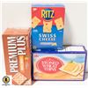 Image 1 : LOT OF VARIOUS TYPES AND BRANDS OF CRACKERS