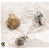 3 DENDRITIC OPAL 925 SILVER PLATED