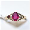 BZ1433-9 10K RUBY/DIAMOND RING