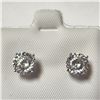 Image 1 : BZ1433-49 14K WHITE MOISSANITE (3.1CT) EARRINGS