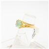 Image 2 : 10KT YELLOW GOLD AND EMERALD RING SIZE 6