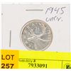 Image 1 : 1945 CANADIAN KING GEORGE SILVER QUARTER