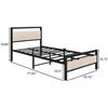 Image 2 : NEW REPACK HOJINLINERO TWIN METAL BED FRAME WITH