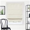 NEW 35" X 64" CORDLESS ROMAN SHADE DEL MAR MOON