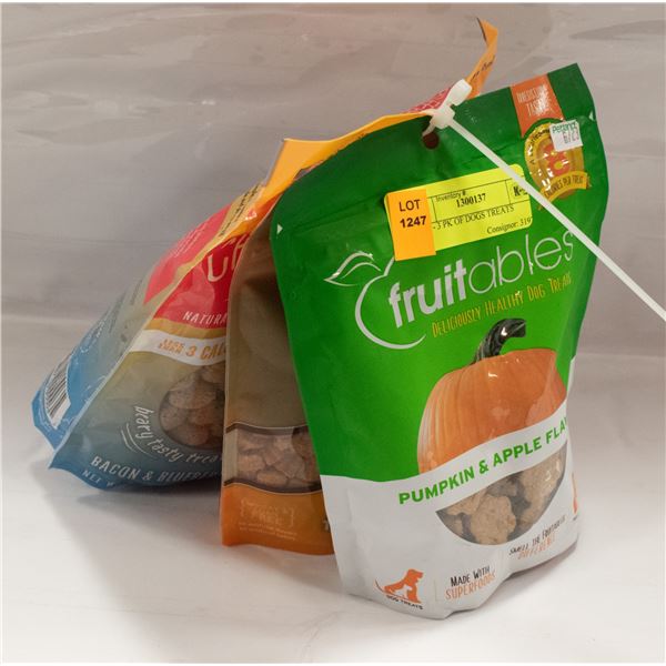 NEW - 3 PK OF DOGS TREATS