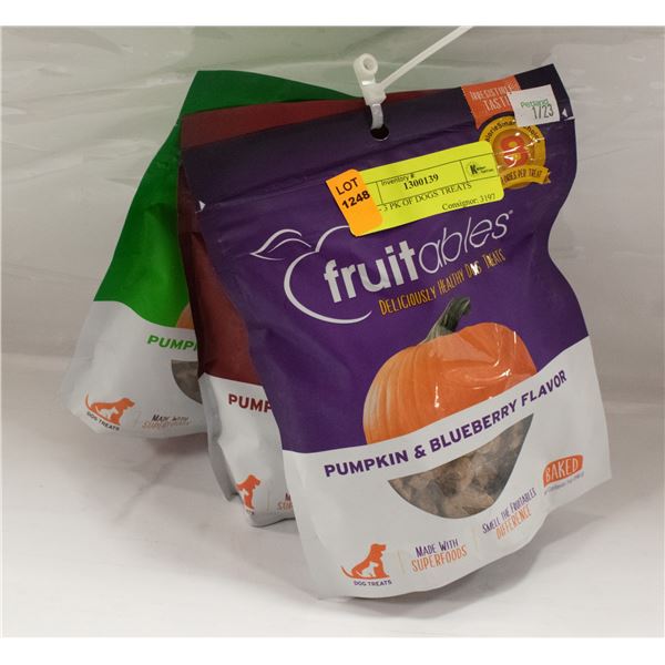 NEW - 3 PK OF DOGS TREATS