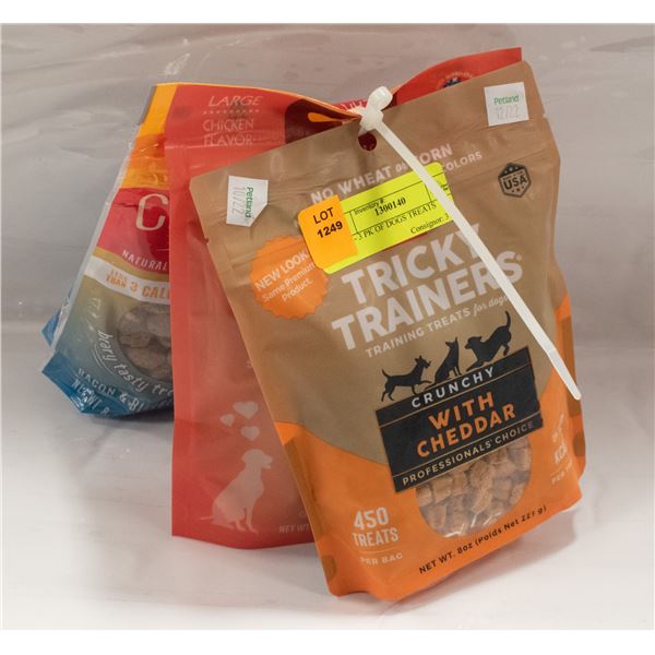 NEW - 3 PK OF DOGS TREATS
