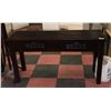 Image 1 : BROWN WOODEN SOFA TABLE APPROX H-30"