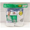 Image 1 : ANKLE SOCKS WHITE,SIZE 12-16,6-PACK,FRUIT OF THE