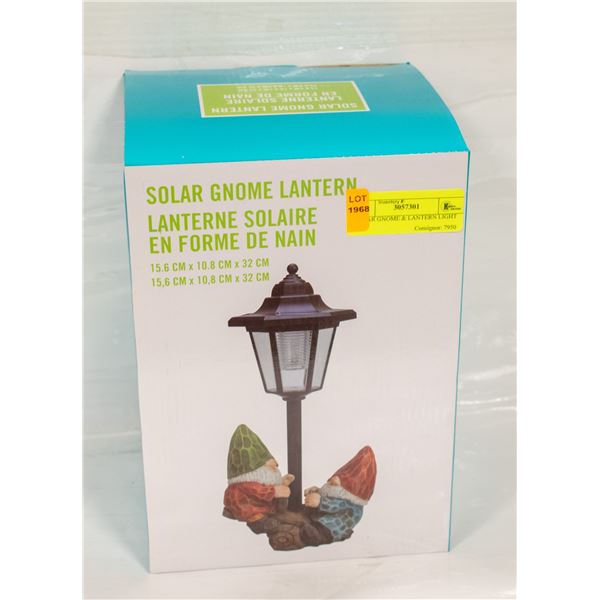 SOLAR GNOME & LANTERN LIGHT
