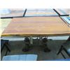 Image 4 : 10-Natural Cut Wood Dining Table w/Industrial Steampunk Unique Base - 10 X $