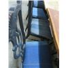 Image 1 : 21-Upcycled Denim Felt Padded Dining Chairs - 21 X $