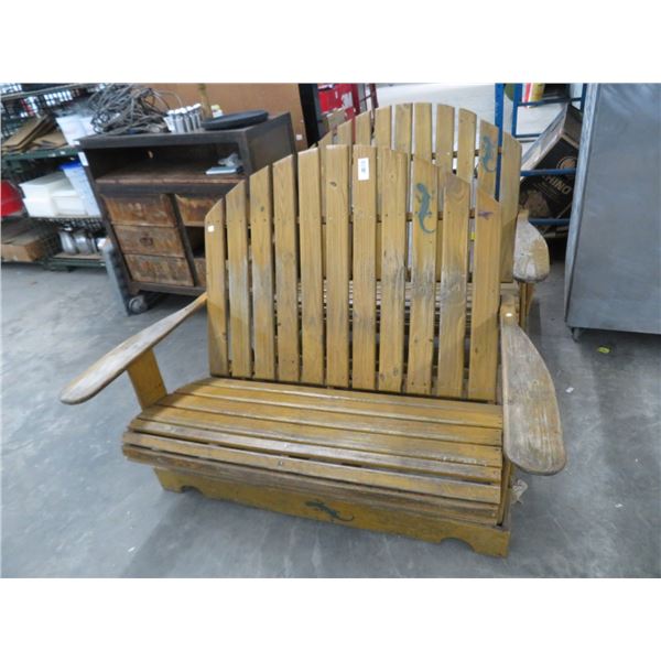 Wood Adirondack Bench