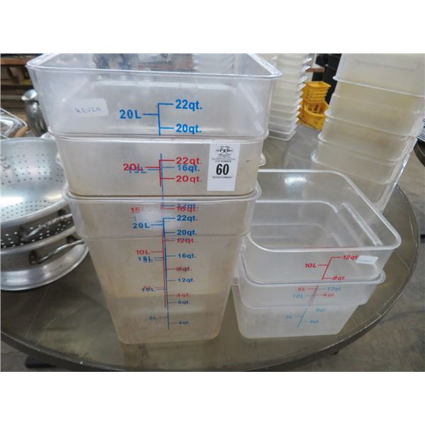 5-Measuring Bin 12/22 Qt. - 5 X $