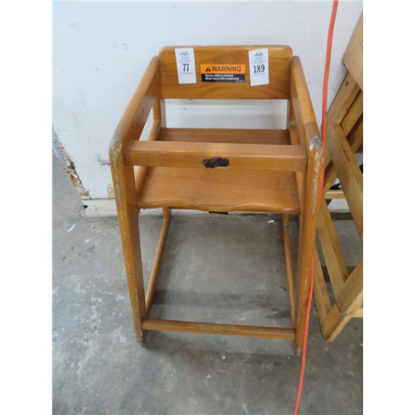 Oak Child High Chair