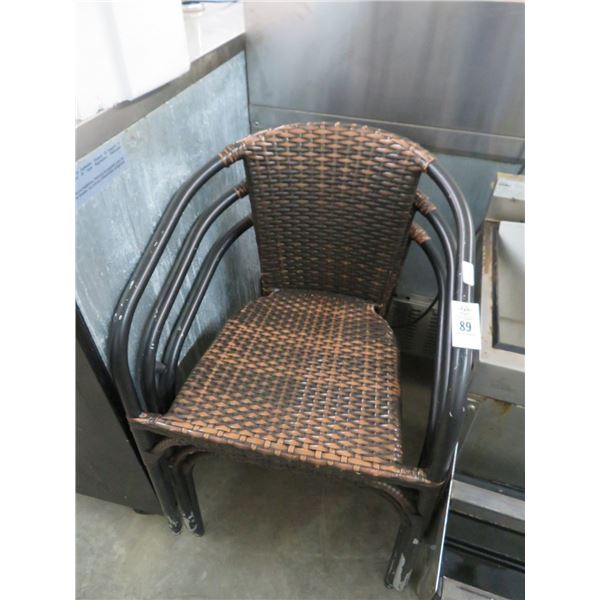 3-Rattan Patio Chairs - 3 X $