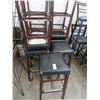 Image 1 : 8-Black Padded Bar Stools - 8 X $