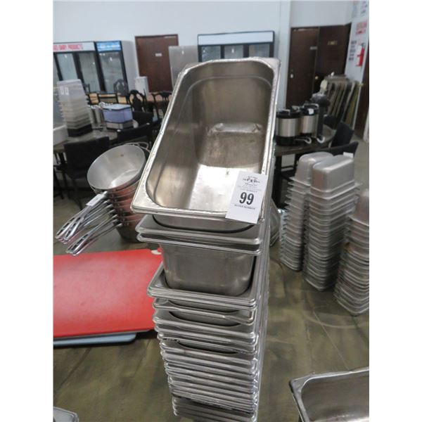 22-S/S Third Size by 6" Insert Pans - 22 X $